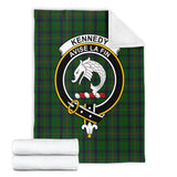 Clan Kennedy Crest Tartan Blanket UC408