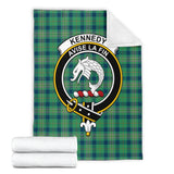 Clan Kennedy Ancient Crest Tartan Blanket UC406