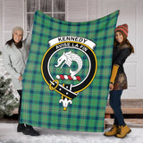 Clan Kennedy Ancient Crest Tartan Blanket UC406