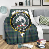 Clan Kennedy Modern Crest Tartan Blanket UC407