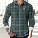 Clan Kennedy Modern Crest Tartan Long Sleeve Shirt PC580