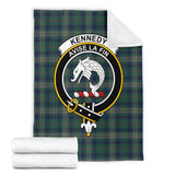 Clan Kennedy Modern Crest Tartan Blanket UC407