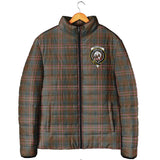 Clan Kennedy Weathered Crest Tartan Padded Jacket RF407