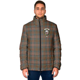 Clan Kennedy Weathered Crest Tartan Padded Jacket RF407