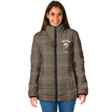 Clan Kennedy Weathered Crest Tartan Padded Jacket RF407