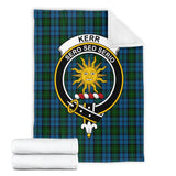 Clan Kerr Hunting Crest Tartan Blanket UC411