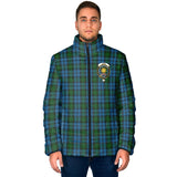 Clan Kerr Hunting Crest Tartan Padded Jacket RF409