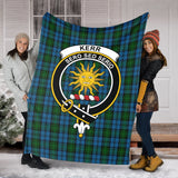 Clan Kerr Hunting Crest Tartan Blanket UC411