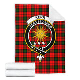 Clan Kerr Modern Crest Tartan Blanket UC412