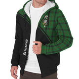 Clan Kincaid Crest Tartan Sherpa Hoodie Curve Style CE574