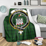 Clan Kincaid Crest Tartan Blanket UC415