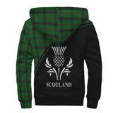 Clan Kincaid Crest Tartan Sherpa Hoodie Curve Style CE574