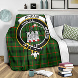 Clan Kincaid Modern Crest Tartan Blanket UC414