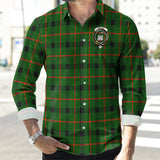 Clan Kincaid Modern Crest Tartan Long Sleeve Shirt PC573