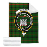 Clan Kincaid Modern Crest Tartan Blanket UC414