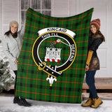 Clan Kincaid Modern Crest Tartan Blanket UC414