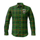 Clan Kincaid Modern Crest Tartan Long Sleeve Shirt PC573