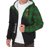 Clan Kinloch Crest Tartan Sherpa Hoodie Curve Style CE573