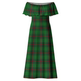 Clan Kinloch Tartan Off Shoulder Long Dress VL483