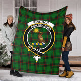 Clan Kinloch Crest Tartan Blanket UC416