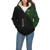 Clan Kinloch Crest Tartan Sherpa Hoodie Curve Style CE573