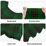 Clan Kinloch Tartan Off Shoulder Long Dress VL483