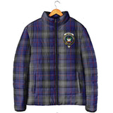 Clan Kinnaird Crest Tartan Padded Jacket RF415