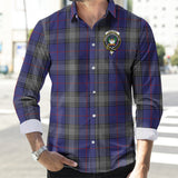 Clan Kinnaird Crest Tartan Long Sleeve Shirt PC570