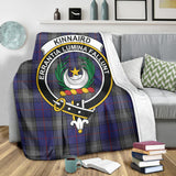 Clan Kinnaird Crest Tartan Blanket UC417