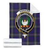 Clan Kinnaird Crest Tartan Blanket UC417