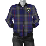 Clan Kinnaird Crest Tartan Bomber Jacket ZJ415