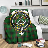 Clan Kinnear Crest Tartan Blanket UC418