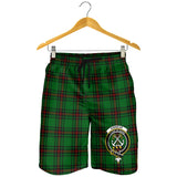 Clan Kinnear Crest Tartan Mens Shorts NS567