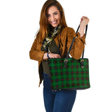 Clan Kinnear Tartan Leather Tote Bag MT721