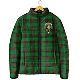 Clan Kirkaldy Crest Tartan Padded Jacket RF418