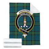 Clan Kirkpatrick Crest Tartan Blanket UC421