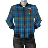 Clan Laing Crest Tartan Bomber Jacket ZJ420