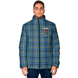 Clan Laing Crest Tartan Padded Jacket RF420