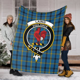 Clan Laing Crest Tartan Blanket UC422