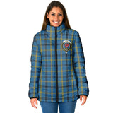 Clan Laing Crest Tartan Padded Jacket RF420