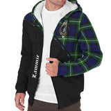 Clan Lammie Crest Tartan Sherpa Hoodie Curve Style CE566