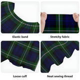 Clan Lammie Tartan Off Shoulder Long Dress VL494