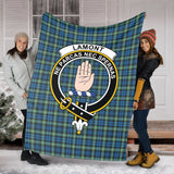 Clan Lamont Ancient Crest Tartan Blanket UC425