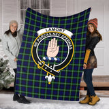 Clan Lamont Modern Crest Tartan Blanket UC426