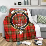 Clan Langlands Crest Tartan Blanket UC428