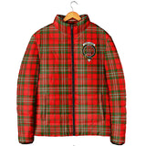 Clan Langlands Crest Tartan Padded Jacket RF426