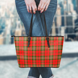 Clan Langlands Tartan Leather Tote Bag MT707