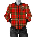 Clan Langlands Crest Tartan Bomber Jacket ZJ426