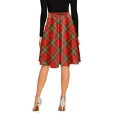 Clan Langlands Tartan Melete Pleated Midi Skirt V723