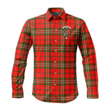 Clan Langlands Crest Tartan Long Sleeve Shirt PC559